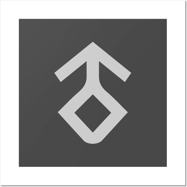 𐱃 - Letter T (v1) - Old Turkic Alphabet Wall Art by ohmybach